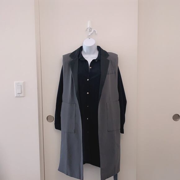 Blazer Vest and Oversized Shirt Set - Picture 1 of 3